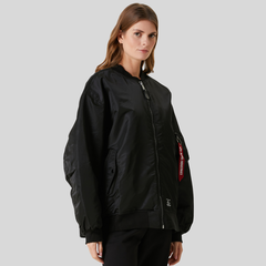 Бомбер Oversized MA-1 Mod Bomber Jacket W Black (Черный)