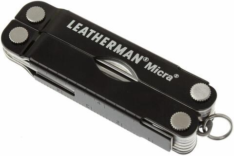 Мультитул-брелок Leatherman Micra Black, 10 функций, цвет чёрный (64320181N) | купить в официальном интернет-магазине Multitool-Leatherman.Ru