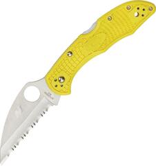 Фото Складной нож Salt 2 Wharncliffe Spyderco, сталь H-1 Black, рукоять термопластик FRN