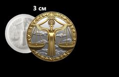 Силиконовый молд медальон Весы 3 см