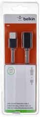 Кабель Belkin USB-A 2.0 Male to USB-A 2.0 Female Cable, 1,8м, черный