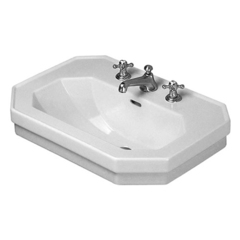 Duravit 1930 Series 438800030 Раковина с перел., и 3 отв. под смес., 80х55х Н: 20.5см, цвет: Белый фото