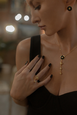 Колье Каус Медия, серебро 925, позолота 18k 4