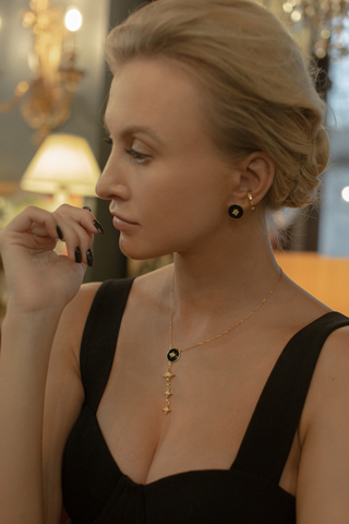 Колье Каус Медия, серебро 925, позолота 18k 5