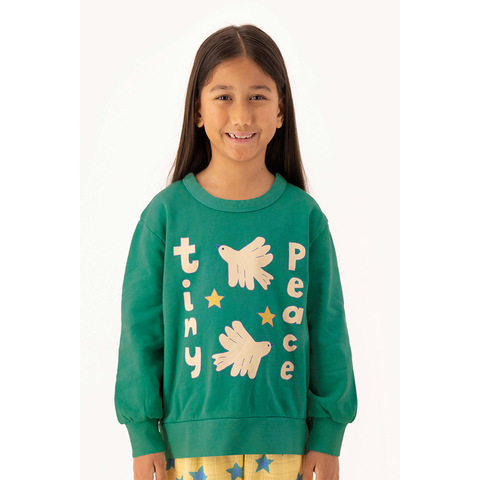Свитшот Tinycottons Tiny Peace Green