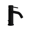 Gessi Flessa 54001#299 Смеситель для раковины, тип открывания воды-однорычажный, отверстия для монтажа-1, высота, мм-159, вынос излива, мм-123, донный клапан-есть, тип подводки-гибкая, стандарт подвода воды-3/8", цвет-Black XL