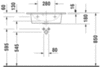 Duravit ME by Starck 2342630030 Раковина мебельная компакт