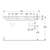 Geberit myDay 135430600 Раковина двойная 130x48см, белый / Специальное керамическое покрытие KeraTect
