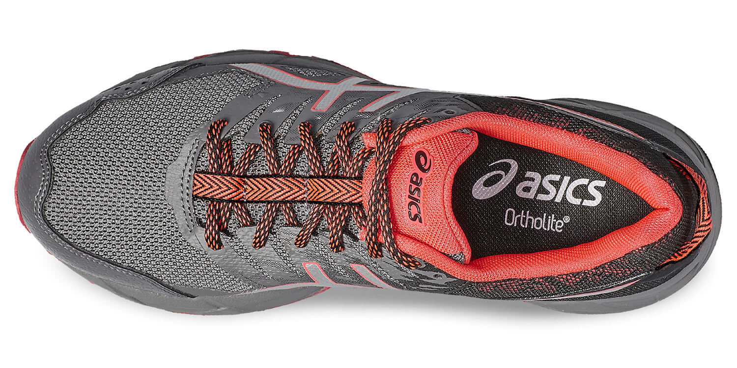 Кроссовки внедорожники женские Asics Gel Sonoma 3 серые-коралловые - 4