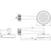 Gessi Cono 45151#031 Верхний душ с кронштейном, хром