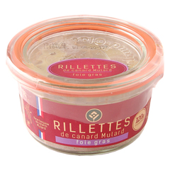 Галерея вкуса Консервы из мяса уток паштетные мясные Rillettes de canard foie gras Рийет с фуа- гра 120г