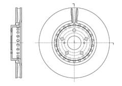Диск тормозной вентилируемый G-brake  GR-20823