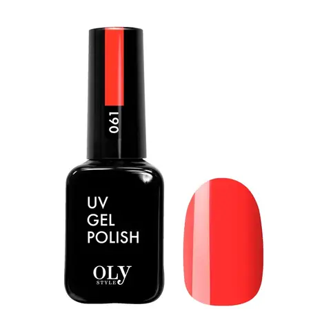 OLYSTYLE Гель-лак для ногтей тон 061 неоновый коралл