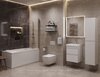 Aquanet 346044 Тумба Слим 80 напольная 2 ящ. цв.белый сатин (346044)