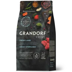 Сухой корм GRANDORF FRESH CAT Lamb STERILISED беззерновой, ягненок с бататом для стерилизованных кошек, чувствительное пищеварение или склонность к аллергии 2кг