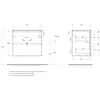 BelBagno UNO-700-2C-SO-BO База под раковину подвесная с фрезерованными ручками по всей длине фасада с двумя выкатн. ящ., Bianco Opaco, 700x455x608