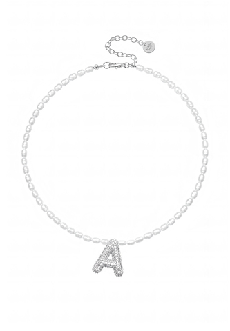 Колье "Words Shine Pearl A" Silver