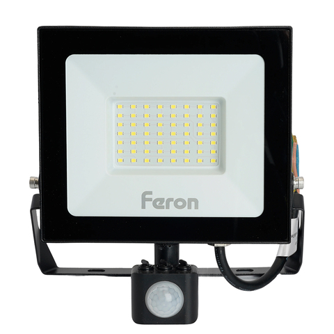 Прожектор светодиодный ДО-50w с ИК-датчиком 6400K 4750 Лм IP44 LL-908 29558 FERON