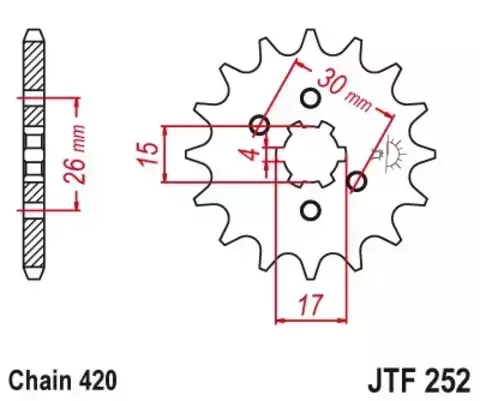 Звезда ведущая JTF252 14