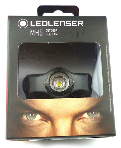 Фонарь налобный Led Lenser MH5 чёрный/серый лам.: светодиод, 400lx (501598/502147)