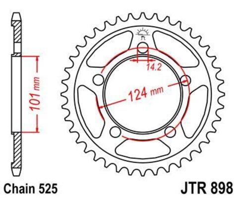 Звезда ведомая JTR898 42
