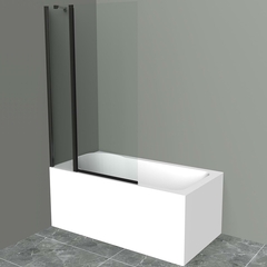 BelBagno Uno UNO-V-11-100/150-C-NERO Душевая шторка на ванну, цвет: чёрный фото