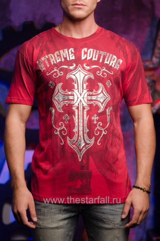 Xtreme Couture | Футболка мужская ELEVENTH HOUR X1663 от Affliction перед