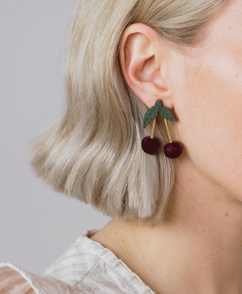 Серьги Mini Cherry Earrings