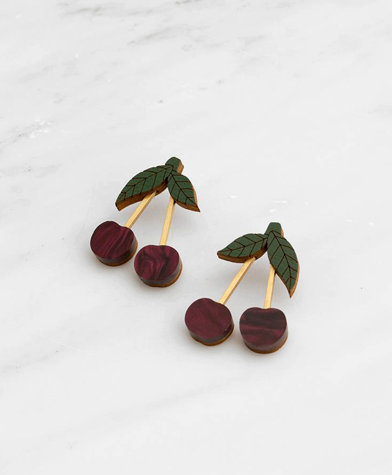 Серьги Mini Cherry Earrings