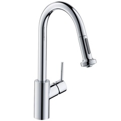 Hansgrohe 73863000 Смеситель для кухни с выдвижным изливом и лейкой фото