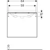 Geberit Acanto 500.610.16.1 Тумба под раковину, 64x53.5x47.5см, черный / лакированный матовый, черный / глянцевое стекло