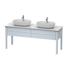 Duravit Luv LU9562B9797 База напольная, для двух раковин 743x1788x570, 2 выдв.ящика, цвет светло-голубой шелковисто-матовый фото