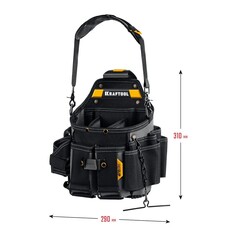 KRAFTOOL KPB-23 поясная сумка с быстросъёмным креплением FastClip, 290 х 310 мм (38766)