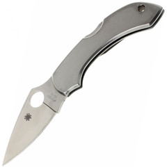 Фото Складной нож Dragonfly 2 - Spyderco 28P, сталь VG-10 Satin Plain, рукоять нержавеющая сталь