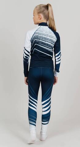 УЦЕНКА-Детский и подростковый лыжный гоночный костюм (РУБАШКА) Nordski Jr Pro pearl blue