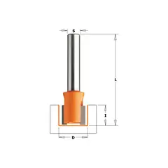 Фреза концевая пазовая D=25,0 I=12,7 S=8,0 L=38,1 CMT 902.250.11