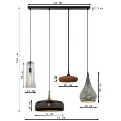 Светильник подвесной Melange Dinging 107 cm