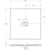 BelBagno TRAY-MR-UNO-A-90-35-NERO-NO Поддон из искусственного мрамора в комплекте с сифоном с чёрной матовой декоративной накладкой, чёрный