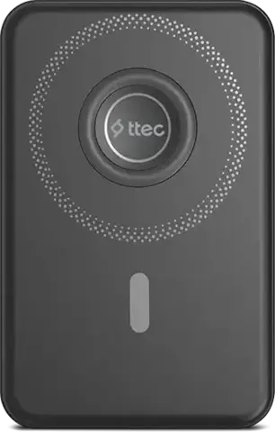 Внешний аккумулятор TTEC ReCharger M 10000mAh MagSafe Compatible PD 20W Wireless Powerbank подст, черный