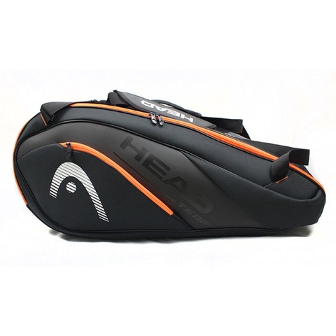 Теннисная сумка HEAD TEAM BAG BLACK/ORANGE 21810211-9053 (6 ракеток)