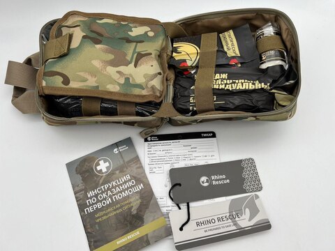 Аптечка тактическая укомплектованная военная 30в1 (RHINO RESCUE)