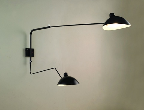 бра Serge Mouille wall lamp 2 Arms
