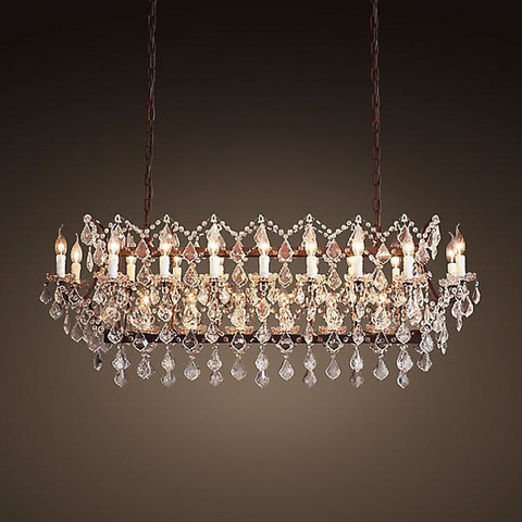 Люстра 19th c. Rococo Iron & прозрачная Crystal 133см.