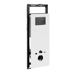 WasserKRAFT Salm 27TLT.010.ME.WH.MB01 Инсталляция для унитаза с клавишей, цвет: белый, чёрный фото
