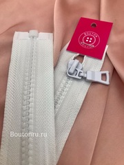 Молния тракторная белая