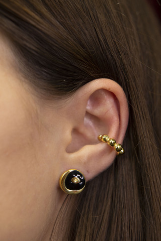 Серьги Маанена mini, серебро 925, позолота 18k 2