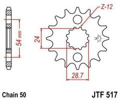Звезда ведущая JTF517 17RB