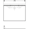 Geberit Acanto 500.615.JL.2 Тумба под раковину, 74x53.5x41.6см, песчаный глянец / матовый песочно-серый, песчаный глянец / глянцевое стекло