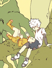 Картина по номерам Hunter x Hunter (в листве)
