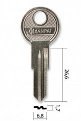 Заготовка английского ключа 10351 SSO1 SSO1/EVG2 ED2 X_SISO (ПОЧТА) К